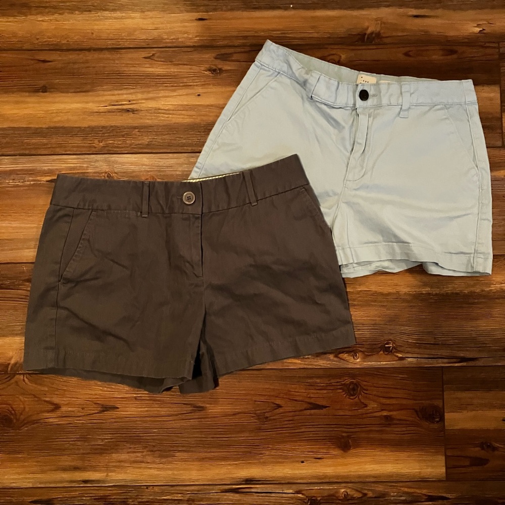 2 pair- Women's Shorts - Grey and Light Blue
